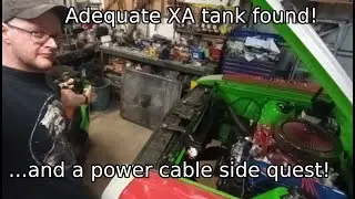 XB Found Ford Falcon 351 Hardtop project: Adequate tank found and Power cable side quest completed!!