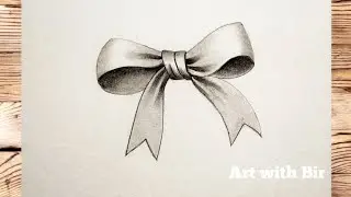 DRAW a Simple Ribbon Now 🎀🤯|| simple ribbon drawing tutorial for beginners || Art with Bir 