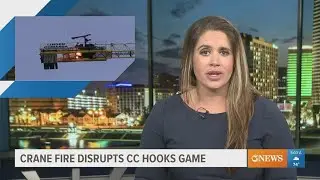Crane fire near Whataburger field caused by cable failure