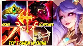 WILD RIFT CHINA TOP 1 GWEN - UNSTOPPABLE GWEN CARRY (INSANE DAMAGE)