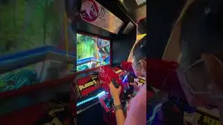 Scarlett&rsquo;s fun time Jurassic park arcade