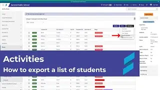 Activities | How to export a list of students from an activity