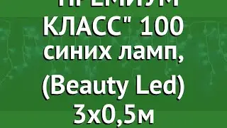 Световая бахрома ПРЕМИУМ КЛАСС 100 синих ламп, (Beauty Led) 3x0,5м обзор ECC100-10-8B