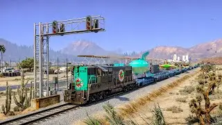 [1 Hour] Real Train Carrying Space Vehicles GTA V🚂🚀 | ASMR 