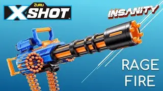[ОБЗОР] Zuru X-Shot Insanity Моторизованный огонь ярости | Моторизованный пулемет Гатлинга!