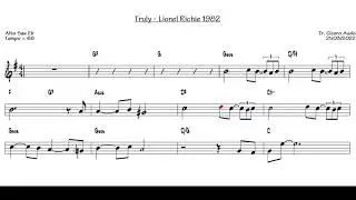 Truly - Lionel Richie 1982 (Alto Sax Eb) [Sheet music]