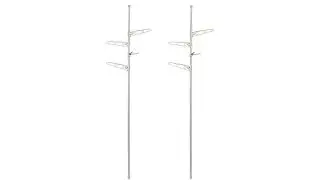 Floor to Ceiling AllinOne Laundry Pole  Set of 2