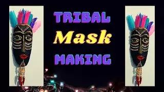 Tribal Mask making/Tribal mask with plastic bottle/Tribal mask DIY/ mask wall hanging