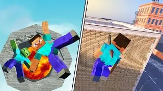 Minecraft NPC Ragdoll Physics Compilation #4 | Overgrowth