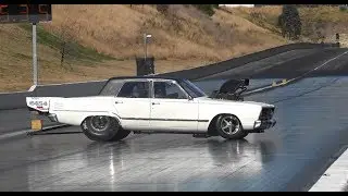 MAKDESSI BROS RACING BLOWN VALIANT SLAPS THE WALL AFTER THE DIFF LOCKS UP AT 330FT