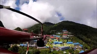 Helicopter Flight in Nepal Landing in Ghorepani and Dhampus