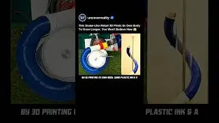 This Snake Like Robot 3D Print It's Own Body To Grow Longer. You Won't Believe How 😱 #robot #shorts