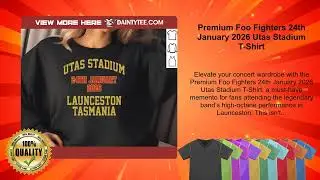 Premium Foo Fighters 24th January 2026 Utas Stadium T-Shirt