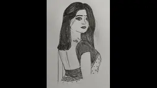 A saree girl backside sketch....#drawing #subscribe #girldrawing 