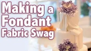 How to make a Fondant Fabric Swag | Cake Tutorial