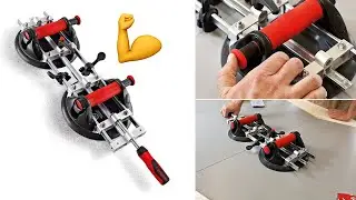 Gro&szlig;fl&auml;chiges, glattes Plattenmaterial spannen: Plattenspanner PS 130, gro&szlig; und stark  |  BESSEY