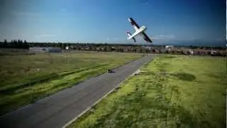 Aerial Video of 3D airplane from Multicopter