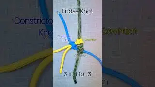 How to tie 3 ropes?     #knot #rope #loop #cord #line #hitch&nbsp;#tie&nbsp;#tourism #camping #diy #cool #best