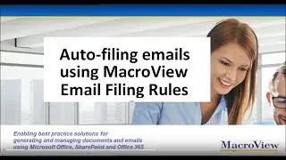 Auto Filing Emails to SharePoint