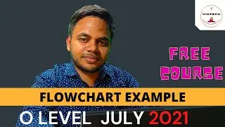 Flowchart Example in hindi|O level july 2021|#FREE|#Olevel|Python Course in hindi|What is flowcahrt