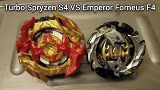 Beyblade Burst battle: Turbo Spryzen S4 vs Emperor Forneus F4