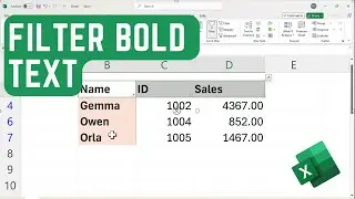 How to Filter Bold Text in Excel | Quick & Easy Method