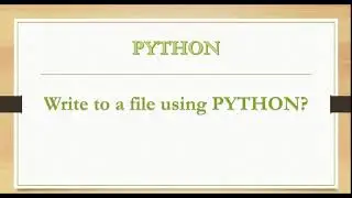 how to python, Write to a File Using Python, TRPT channel