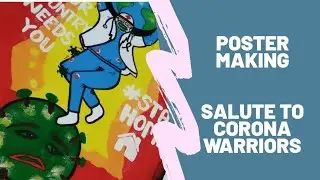 Poster making on SALUTE TO CORONA WARRIORS | corona poster | Poster on corona virus | coronavirus