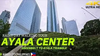 [4K] Explore Makati in the Rain || Greenbelt to Ayala Triangle Walking Tour