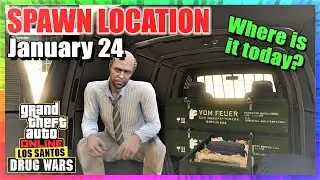 Spawn Location Gun Van *Tuesday January 24* | GTA 5 ONLINE