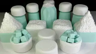 Asmr - white & green baking soda presentation / satisfying / relaxing