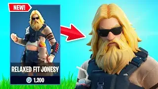 NEW RELAXED FIT JONESY Skin Gameplay in FORTNITE! (Fat Thor Skin Review & Showcase)