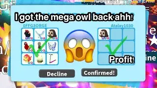 HOW I GOT HUGE PROFIT FROM TRADING MY MEGA NEON OWL In Roblox Adopt Me!