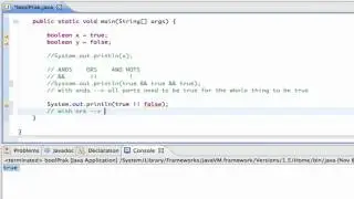Java Screencast Tutorial 8 - Boolean Algebra