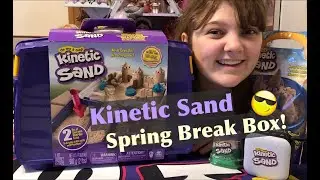 Kinetic Sand Spring Break Staycation Beach Surprise Box - Folding Sand Box - Unboxing & Review