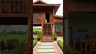 🏡🌾 &ldquo;Beautiful Countryside Wooden House in Green Rice Fields&rdquo; #home #youtube #youtubeshorts