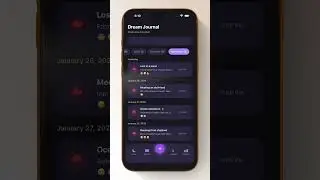 Dream Journal App with SwiftUI | 50+ Symbols, Lucid Tracker, Pattern Analysis #shorts