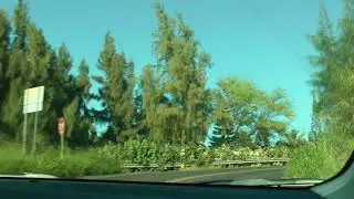 driver view HI St. Hwy. 30 north (west) from Office Rd. to Honolua Bay Access trail, Maui, Hawaii