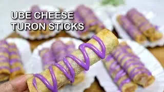 Ube Cheese Turon Sticks Recipe |  Cheesy Ube Turon