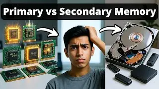 Primary Memory vs Secondary Memory | Computer Basics Explained in 1 Minute