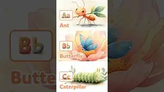 ABC with Insect Words (A&ndash;I) 🐞🦋 Alphabet Learning #kidslearning #abcforkids #insects