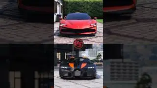 Ferrari SF90 Stradale vs Bugatti Chiron Super Sport battle! 😎 #cars #supercars #viral #trending