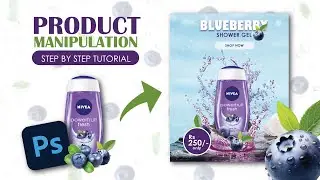 Product Poster Design Step-by-Step | Easy Product Manipulation Tutorial | Adobe Photoshop