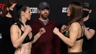 Alexis Davis vs. Julija Stoliarenko - Weigh-in Face-Off - (UFC Fight Night: Hermansson vs Strickland