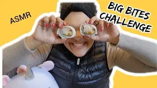 ASMR SUSHI BIG BITES CHALLENGE | NO TALKING WHILE EATING 🍣🥢 #asmreating #sushimukbang