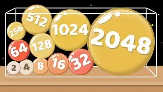 2048 FUSION BALLS - Merge Number Balls (Ball Drop And Merge Puzzle Gameplay, 2048 Tile, Merge Ball)