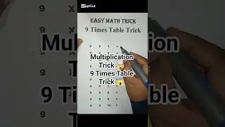 Learn 9 Times Table Trick 🤯 | Learn Multiplication Fast | Math Tips and Tricks #shorts #learnmath