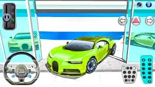 New Green Bugatti Chiron Racing in Supercar store - 3D Driving Class 