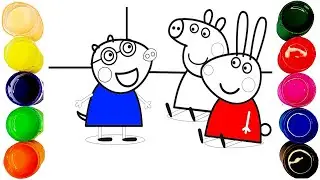 Peppa and Rebecca Listening to Pedro&rsquo;s Story 📖🐷🐰🐶💖 | Fun Coloring for Kids and Toddlers