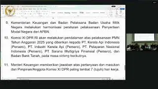 BREAKING NEWS - KOMISI XI DPR RI RAPAT KERJA DENGAN MENTERI KEUANGAN